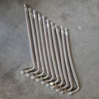 3x Set van 10 stuks flexibele metalen slang (fe-)male BSP (3/4 duims),